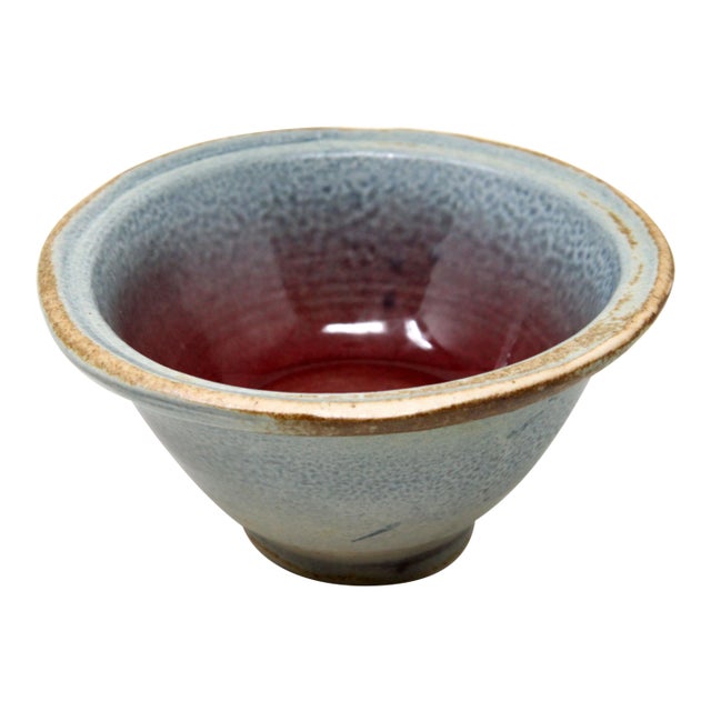 Vintage High Gloss Glazed Studio Art Pottery Bowl For Sale