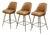 West Elm Mid Century Swivel Counter Stools, Set of Three For Sale