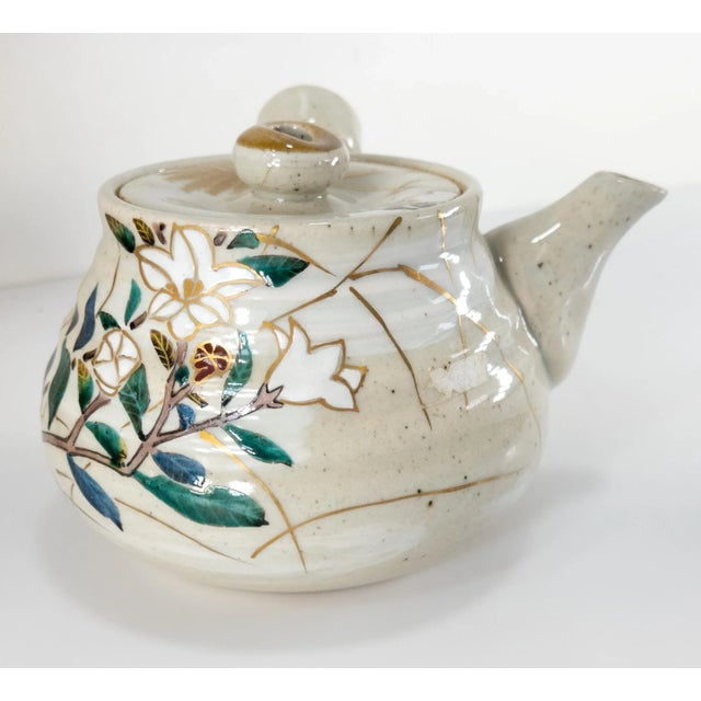 Ceramic Mid 20th Century Japanese Kutani Tea Set by Fujita & Co. For Sale - Image 7 of 13