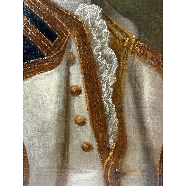 18th Century Georgian Naval Oil Portrait of Captain Gamaliel Nightingale For Sale - Image 11 of 18