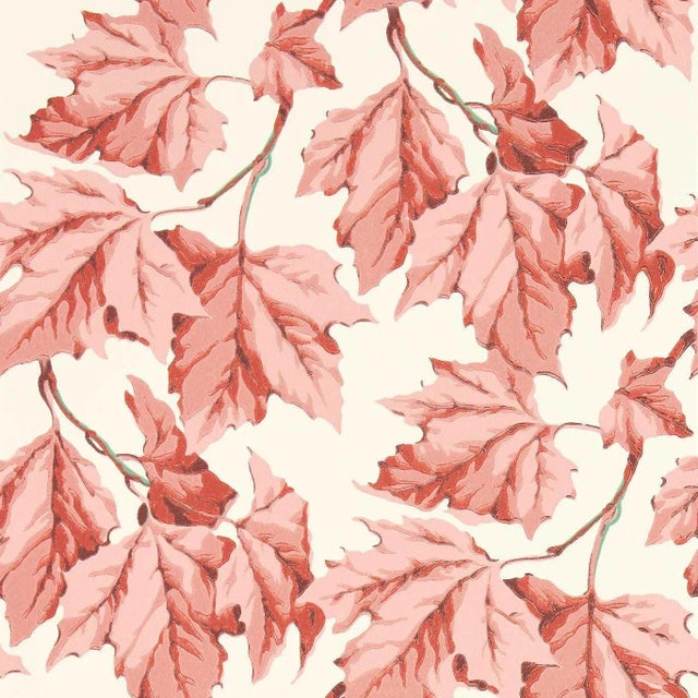 Harlequin Dappled Leaf Wallpaper in Rose Quartz For Sale