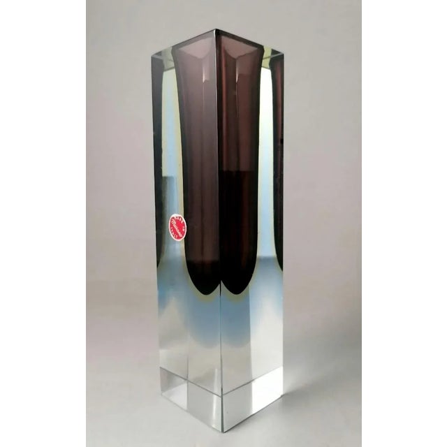 Murano Sommerso Colored Glass Vases by Alessandro Mandruzzato, 1960s, Set of 2 For Sale - Image 4 of 13