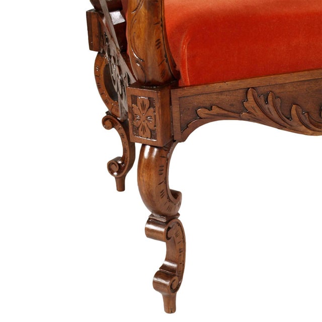 Two-Seat Carved Sofa by Testolini & Salviati, 1870s For Sale - Image 4 of 10