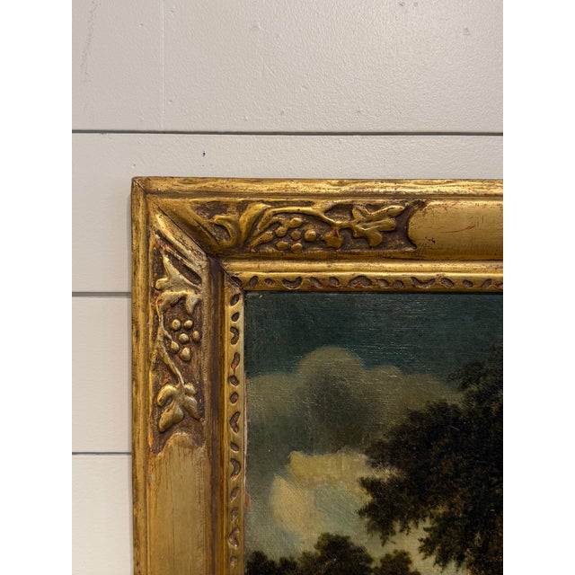Brown 18th Century Oil on Canvas 'Road to the Farm' For Sale - Image 8 of 11