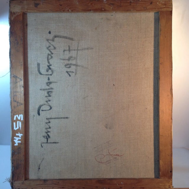 Mid-Century Modern Oil Painting on Canvas - Jerzy Duda Gracz 1967 For Sale - Image 3 of 6