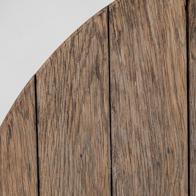 20th Century Belgian Brutalist Wooden Dining Table With Carved Base For Sale - Image 10 of 18