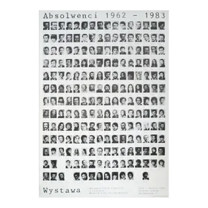 1963 Original Exhibition Polish Poster, Absolwenci 1962-1963 (Graduates 1962-63 of the Academy of Fine Arts in Krakow)
