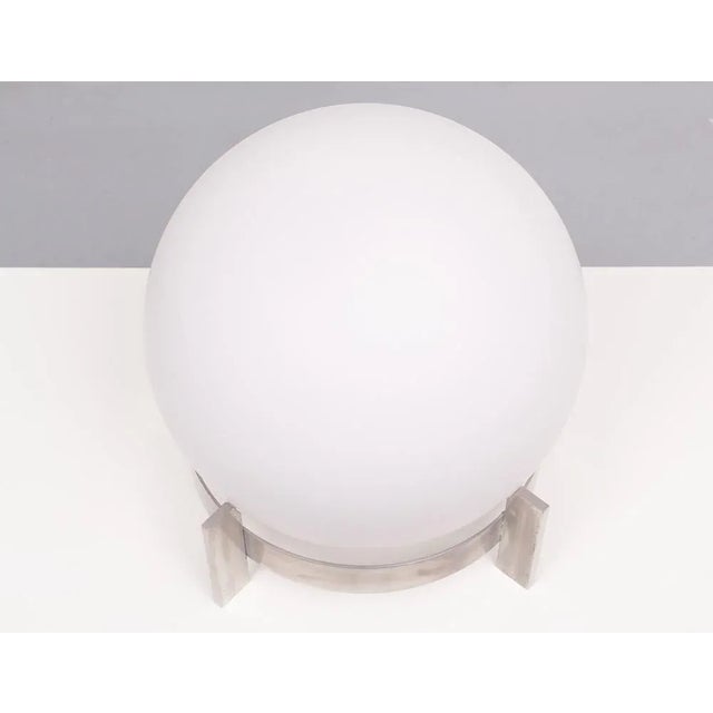 White Large Globe Floor Lamp from Peill & Putzler, Germany, 1970s For Sale - Image 8 of 9