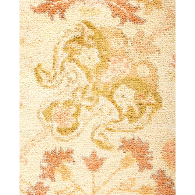 Contemporary Vintage Traditional Hand Knotted Wool Area Rug, Ivory - 6'1" X 8'7" For Sale - Image 3 of 9