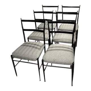 21st Century Transitional Ladder Back Gaby-Ward Dining Chairs Set of 6 For Sale