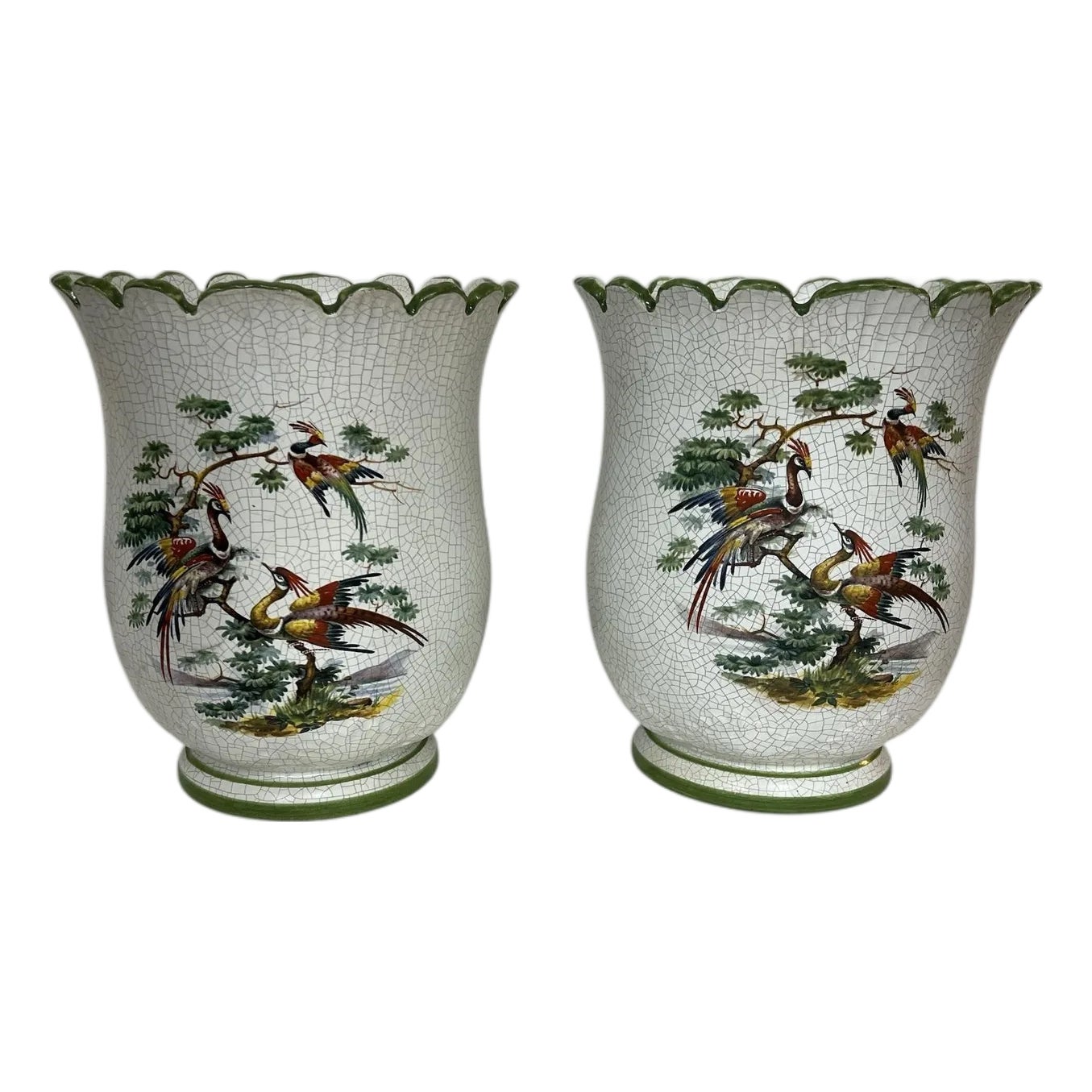 Meiselman Made in Portugal Vases Cache Pot - A Pair | Chairish