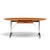 Wood Imperial Mid Century Oval Walnut and Chrome Desk For Sale - Image 7 of 9