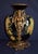 Vintage Neoclassical Ceramic Amphora Vase Lyre Floral Gilt Figural Urn 15” For Sale - Image 11 of 14