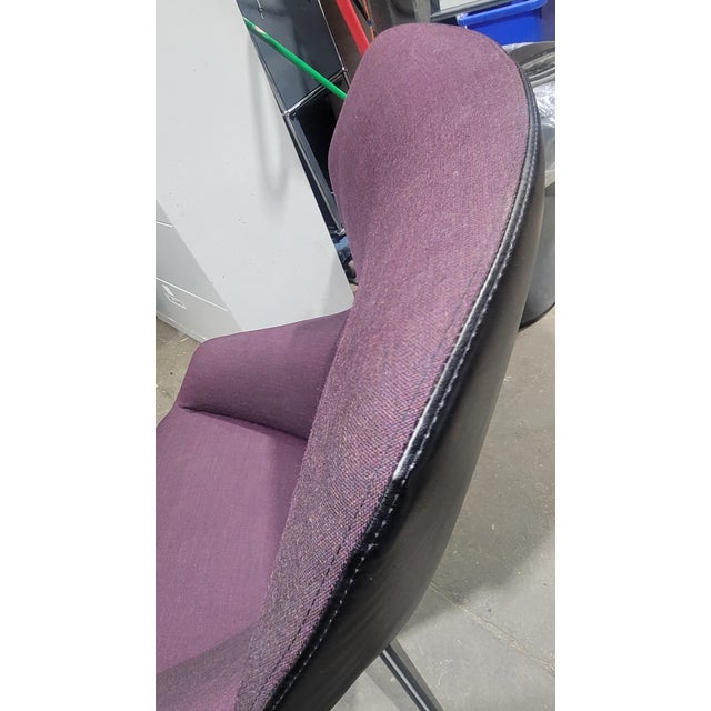 Mid-Century Modern Davis Ginkgo Lounge Chair in Purple For Sale - Image 3 of 9