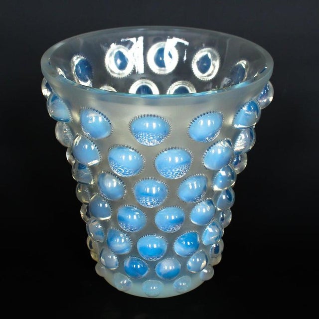 Blue Bammako Vase by René Lalique, 1930s For Sale - Image 8 of 9