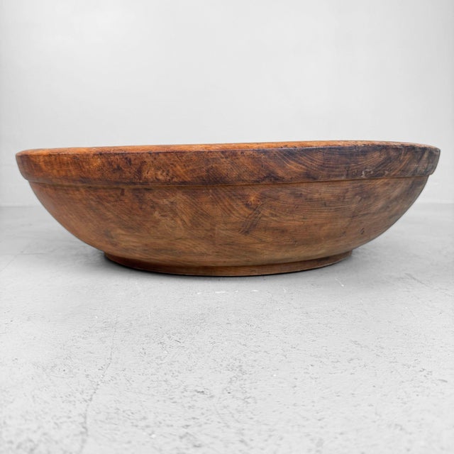 Japanese Wooden Kibachi Dough Bowl, 1959 For Sale - Image 4 of 14