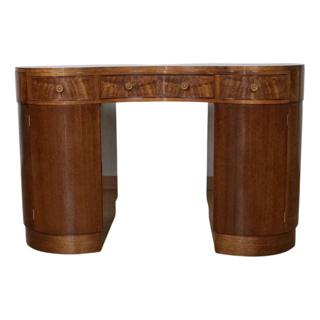 Art Deco Kidney Shaped Desk, 1920s For Sale