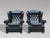 Mid-Century Modern Black Leather Wing Chairs, 1960, Set of 2 For Sale - Image 10 of 10