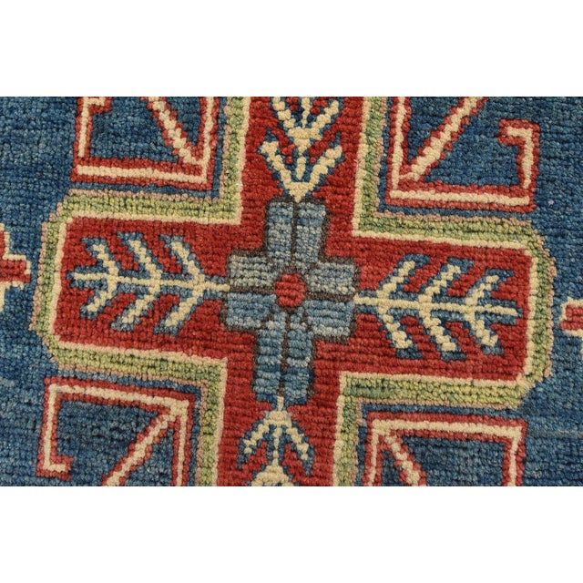 Textile Kazak Red Wool Tribal Geometric Hand-Knotted Rug 8'11'' X 12' For Sale - Image 7 of 12