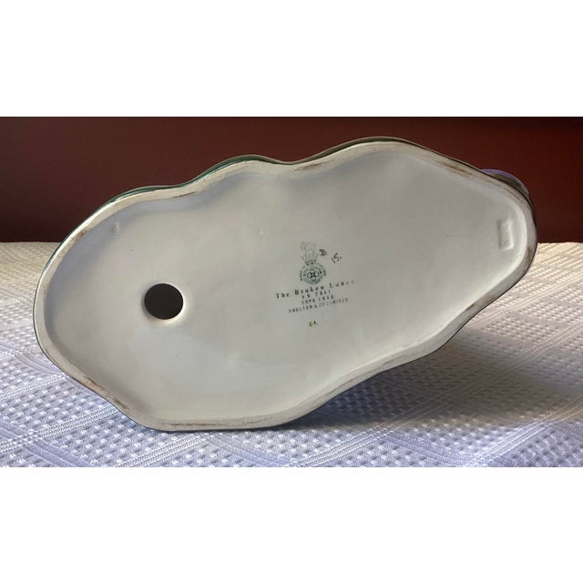 Blue Vintage Royal Doulton “The Broken Lance” Porcelain Figurine #Hn 2041, 1948 For Sale - Image 8 of 9