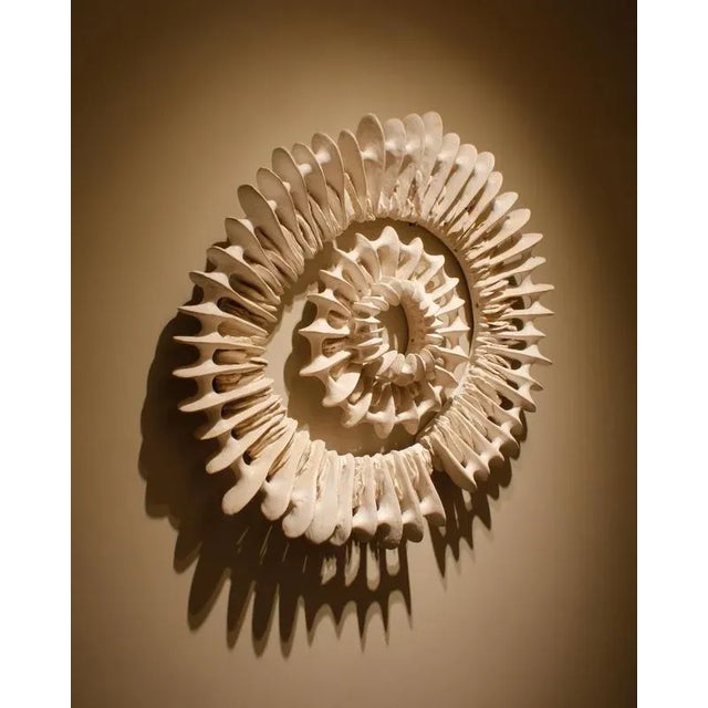Amaltias Triptych Wall Deco in Stoneware with White Glaze by Kallia Panopoulou, Set of 3 For Sale - Image 6 of 8