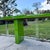 Postmodern Lime Green Lacquer Laminate and Lucite Console Table For Sale - Image 10 of 12