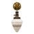 Vintage Hollywood Regency Hanging Swag Light Tear Drop Glass Shade Brass Fixture For Sale