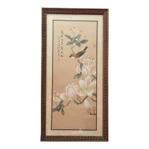 Mid 20th Century School of Tientsin; Original Watercolor on Silk "Bird" China