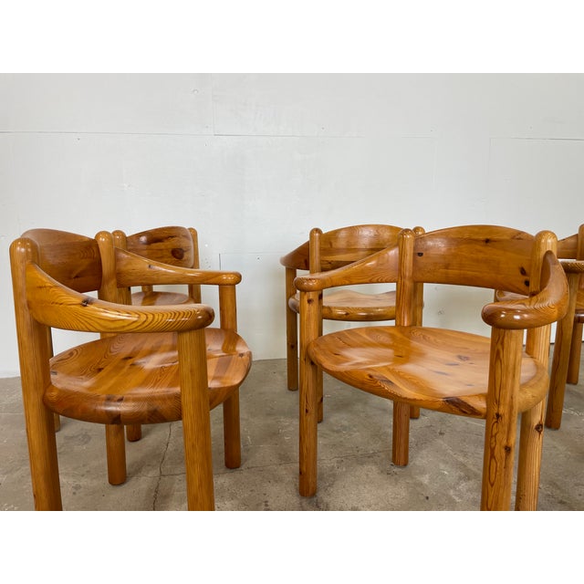 Brutalist Pine Dining Chairs from Rainer Daumiller, Denmark, 1970s, Set of 6 For Sale - Image 4 of 12