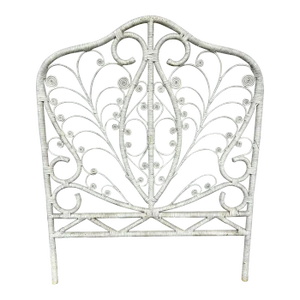 Boho Peacock Twin Wicker Headboard