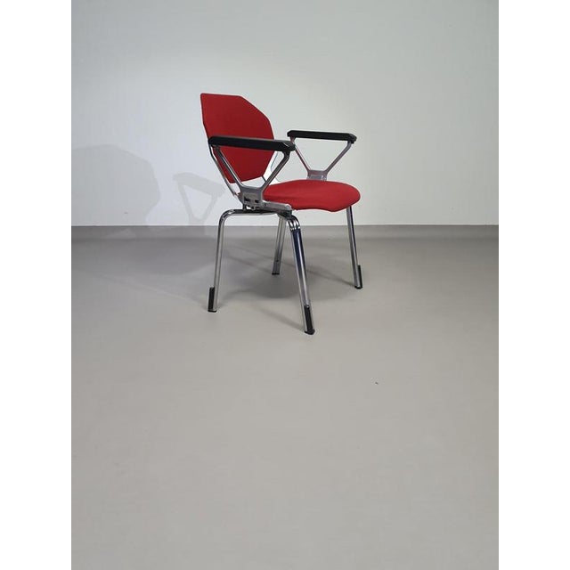 Hexagonal Metal Desk Armchairs by Froscher for Sitform, 1970s, Set of 4 For Sale - Image 10 of 18