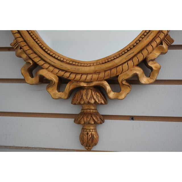 Gold Gold Gilt Frame Italian Style Mirror For Sale - Image 8 of 9
