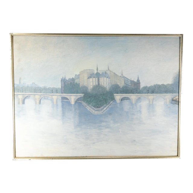 20th Century French Impressionist Cityscape Painting of Paris, Unsigned For Sale