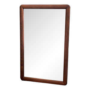Mid 20th Century Large Oak Wood Framed Mirror