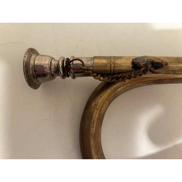 Mid 20th Century Vintage Brass Hunt Horn - English Equestrian Decor For Sale - Image 5 of 8