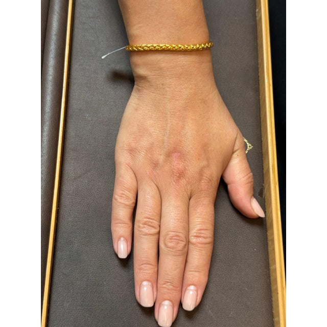 Vintage Love Nest Yellow Gold Woven Bracelet in 18 Kt Yellow Gold For Sale - Image 12 of 18
