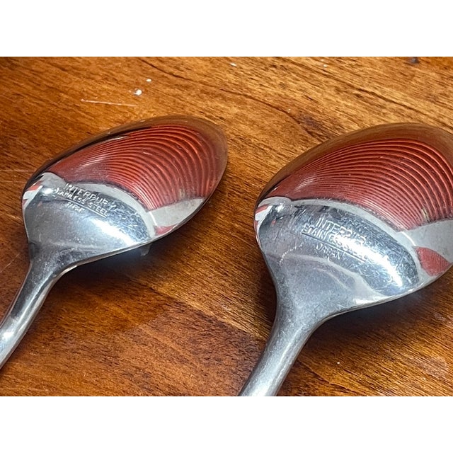 Vintage Interpur Inr2 Canoe Muffin Black Handle Spoon Set (10 Teaspoons, 8 Tablespoons) - 18 pcs For Sale In Atlanta - Image 6 of 7