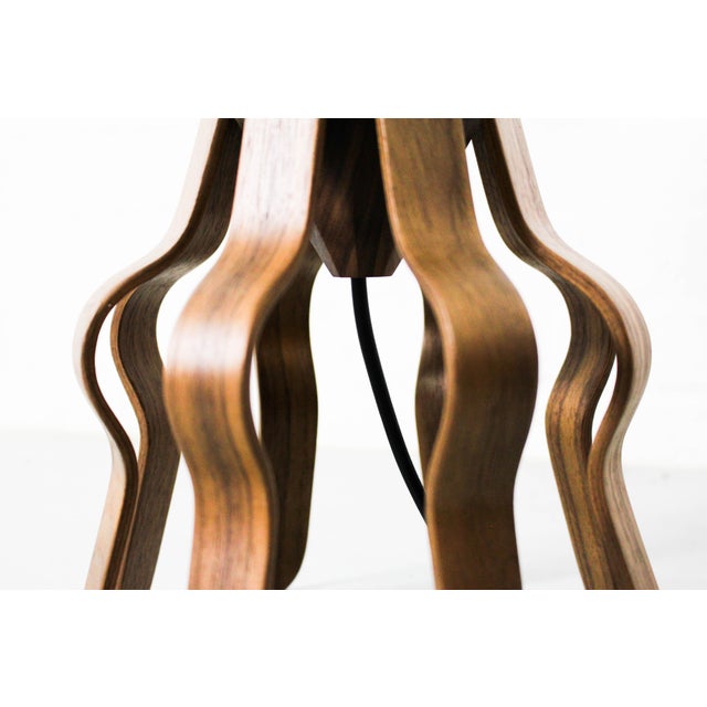 Wood Vintage Lamp with Handmade Sculptural Base, 1960s For Sale - Image 7 of 8