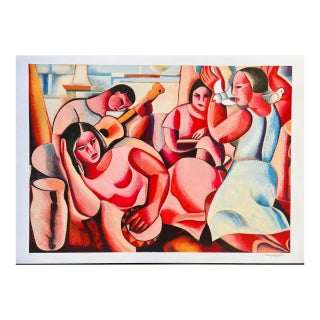 Di Cavalcanti Posthumous Limited Edition Serigraph – Serenata For Sale
