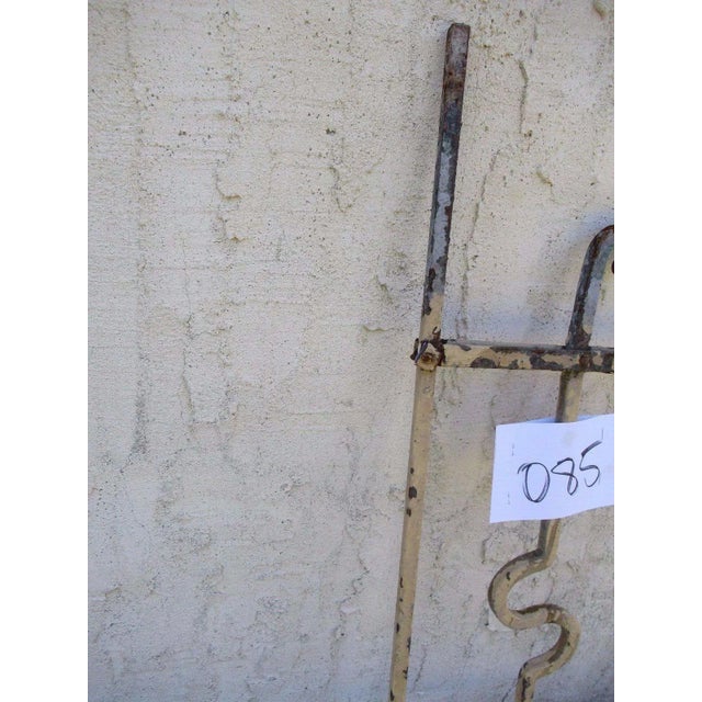 Antique Victorian Iron Gate Window Garden Fence Architectural Salvage Door #085 For Sale - Image 5 of 6