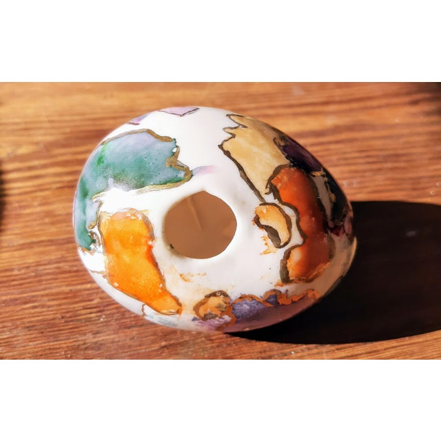 Abstract Modern Painted Ceramic Egg For Sale In Fayetteville, AR - Image 6 of 8