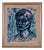 Erik Heinertz, Blue Expressionist Portrait, 1960s, Oil on Canvas For Sale