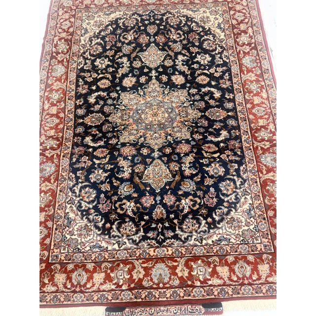 Brick Red Pasargad DC Super Fine Hand Knotted Silk & Wool Rug For Sale - Image 8 of 18