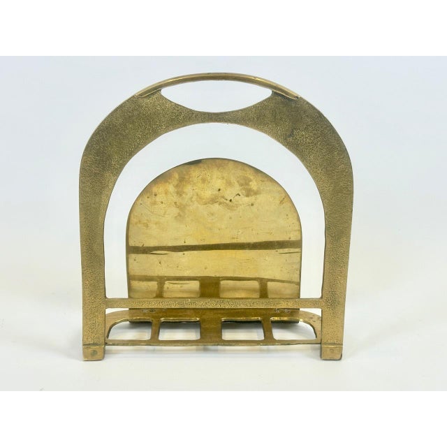 Art Deco Brass Magazine Rack, 1960s For Sale - Image 10 of 12