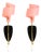 Mid-Century Modern Wall Lamps with Pink Acrylic Glass Shades, 1950s, Set of 2 For Sale