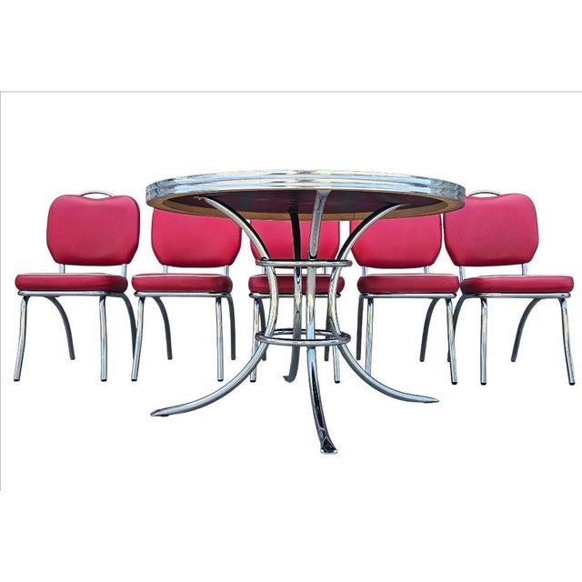 Vintage Table and Chairs Dining Set by Acme For Sale - Image 12 of 18