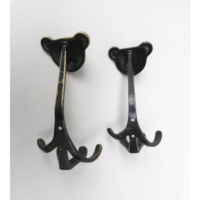 Black Brass Animal Cloakroom Hook by Walter Bosse, 1950s, Set of 12 For Sale - Image 13 of 18