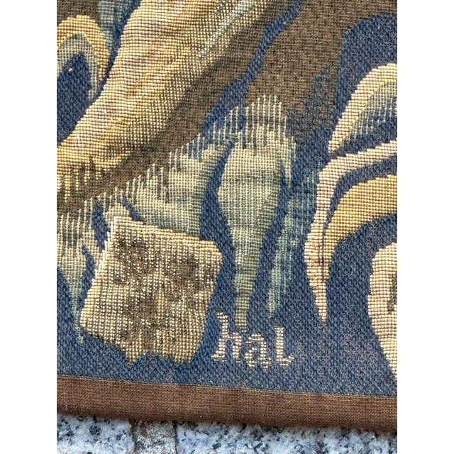 Vintage French Aubusson Style Jacquard Halluin Tapestry, 1960s For Sale - Image 13 of 18