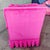 Textile 1950s Vintage Hollywood Regency Pink Velvet Armchair & Ottoman With Ruffle Skirt For Sale - Image 7 of 7