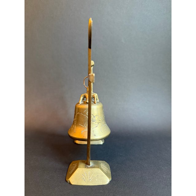 1970s Vintage Brass Temple Bell in Shape of Pagoda For Sale - Image 5 of 7